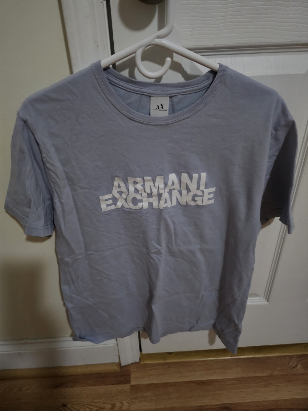 Armani Exchange Light Blue Logo Tee